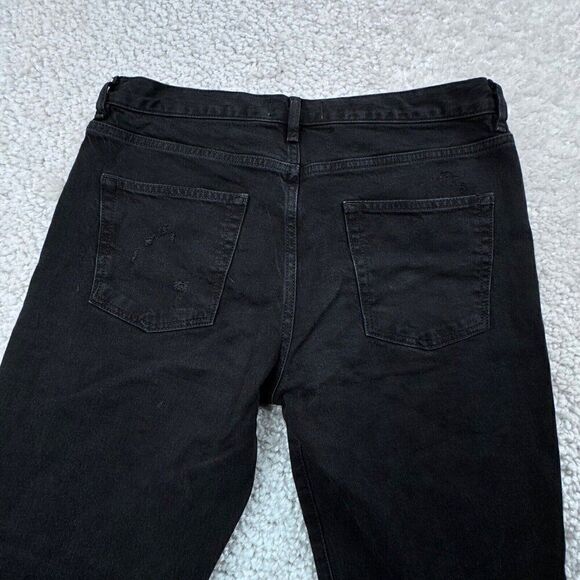 Free People We The Free Bren Boyfriend Black Distressed Jean - Picture 8 of 14